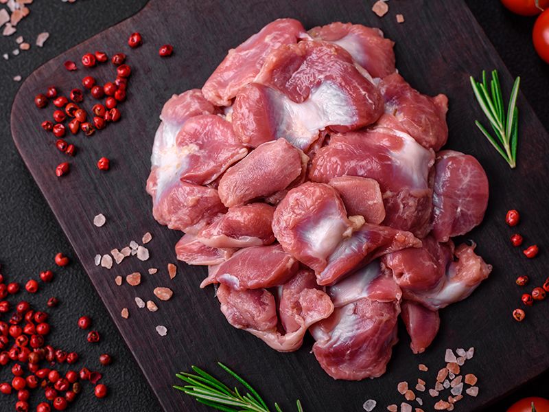 Mollejas de casquería. Concepto de carnes.